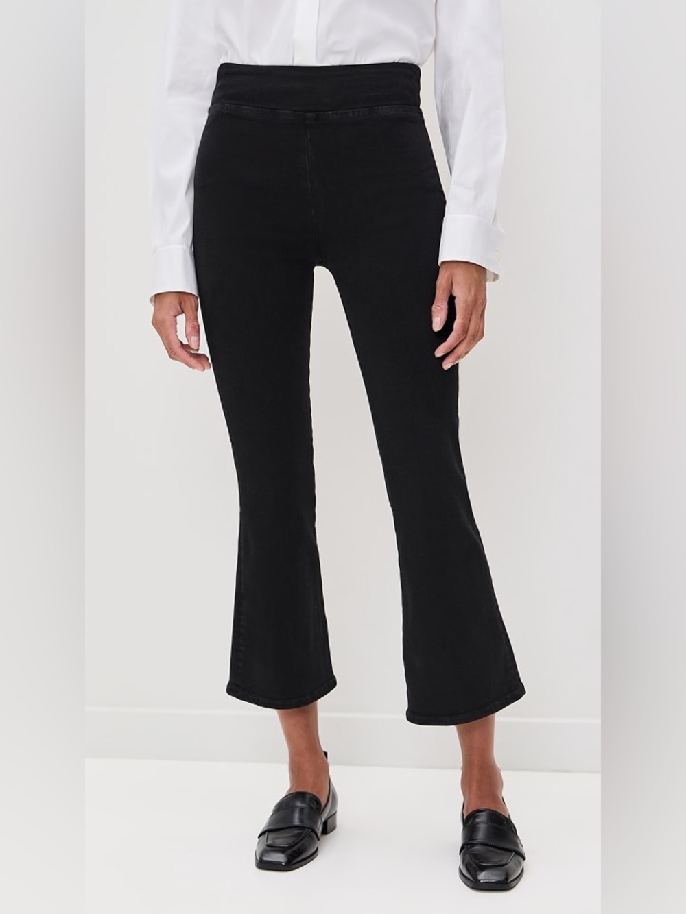 Frame Denim Black High-Rise Mini Boot Flare Pants Size 30-34 NWT